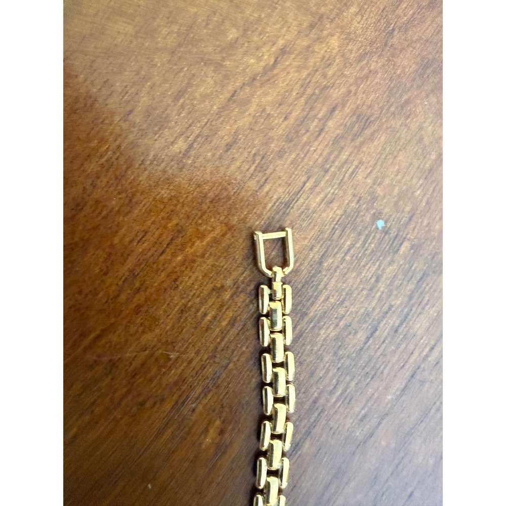 Trifari Necklace Women 17" Gold Excellent Oval Crystal Link Chain Vintage - Picture 4 of 9